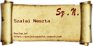 Szalai Neszta névjegykártya